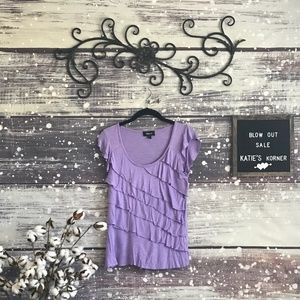 Ruffled Purple Blouse